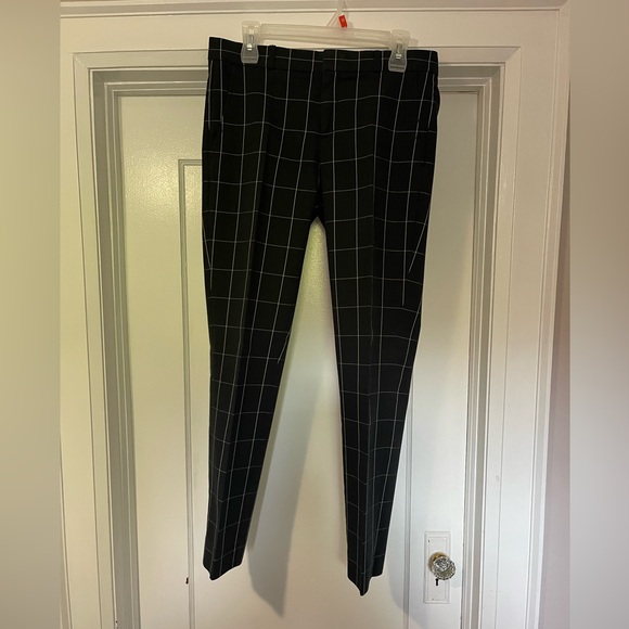 Banana Republic Black Windowpane Check Suit - Like New - Picture 5 of 5